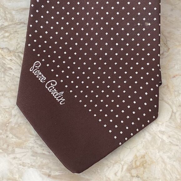 Vintage Pierre Cardin Polka Dot Silk Tie - Picture 3 of 7
